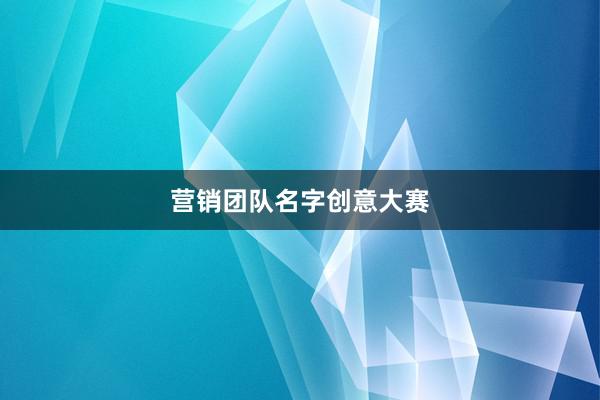 营销团队名字创意大赛